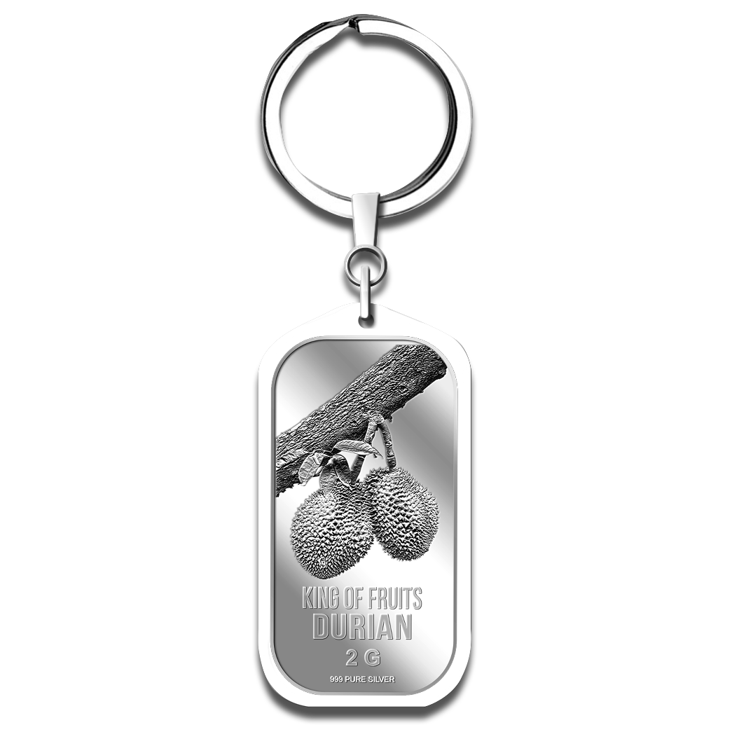 2g Durian (Series 1) Silver Bar Keychain