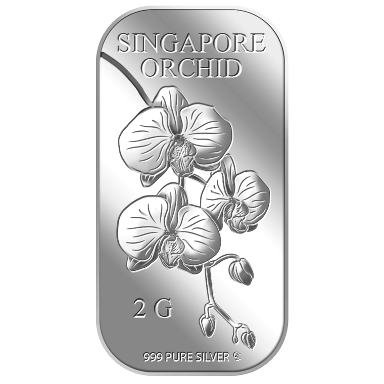 2g SG Orchid (Series 3) Silver Bar