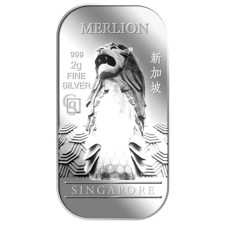 2g SG Merlion Classic Silver Bar