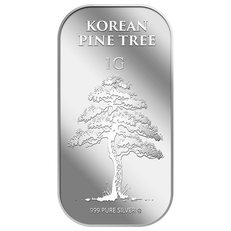 1g Korean Pine Tree Silver Bar